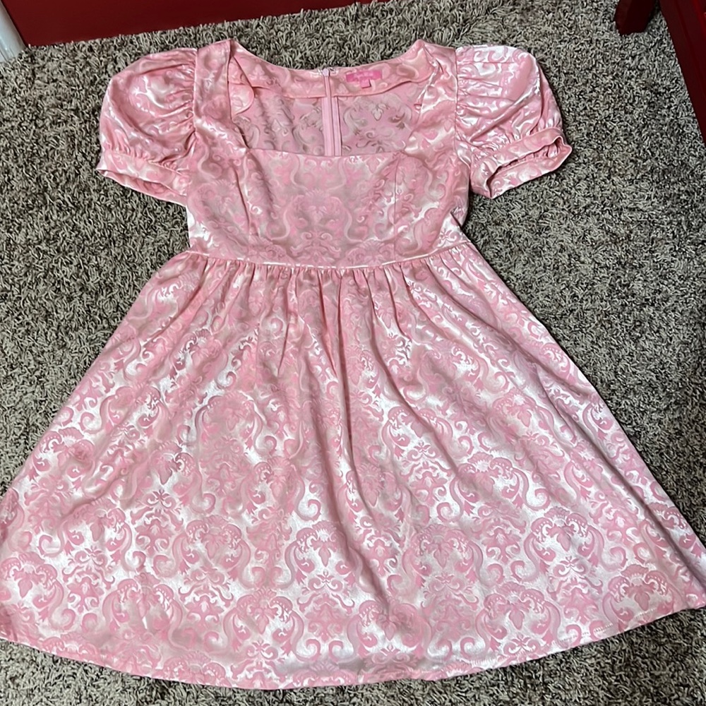 💗 Brocade Pink Dress 💗